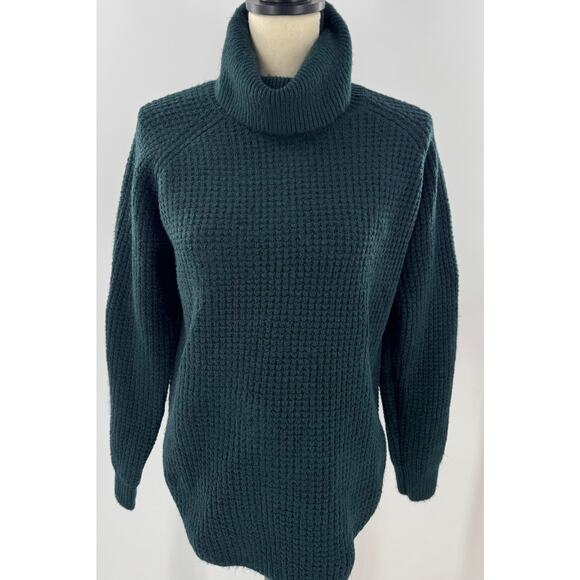 Kuhl Womens Sienna Teal Green Cowl Turtleneck Sweater Medium - Picture 1 of 8